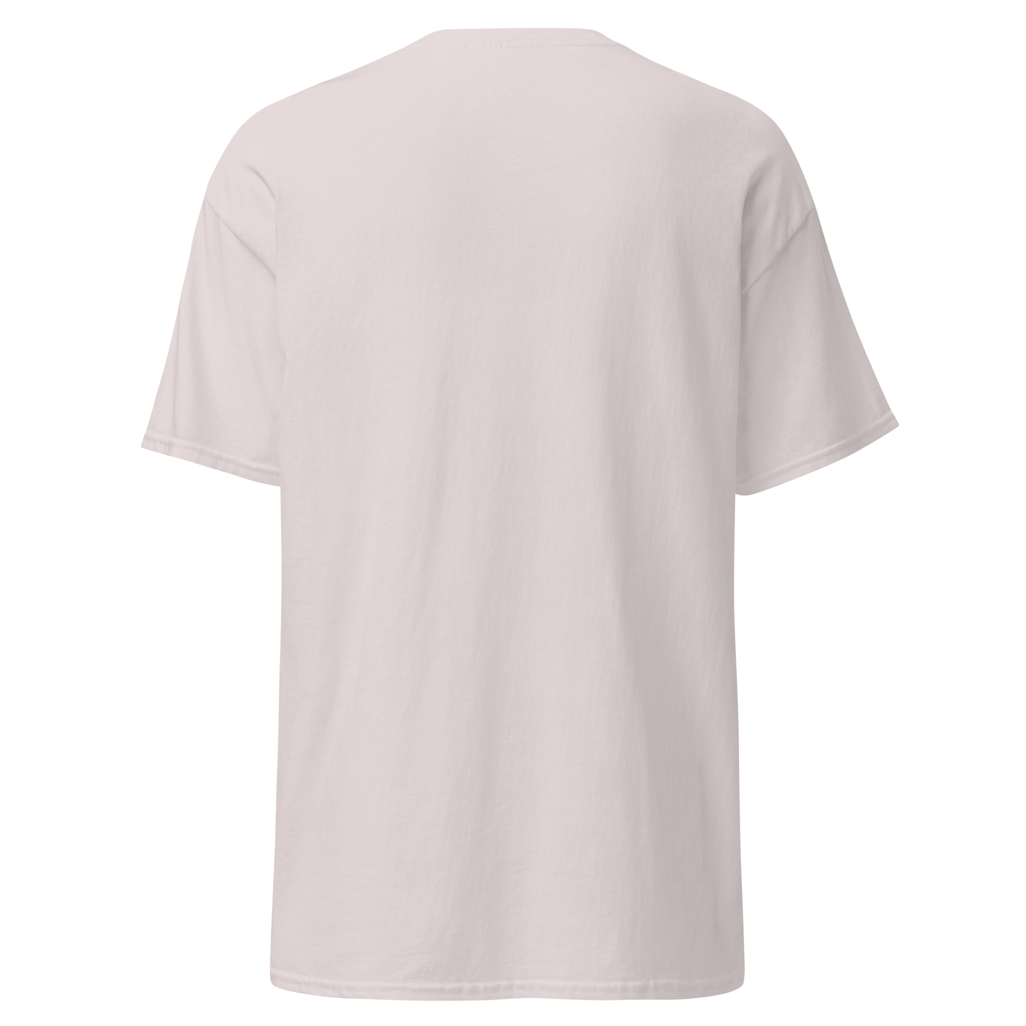 Plain light gray t-shirt on a white background